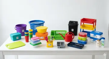 Exemplos de usos e reciclagem do polipropileno.